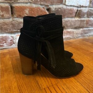 Women's Black Suede Ankle Boots